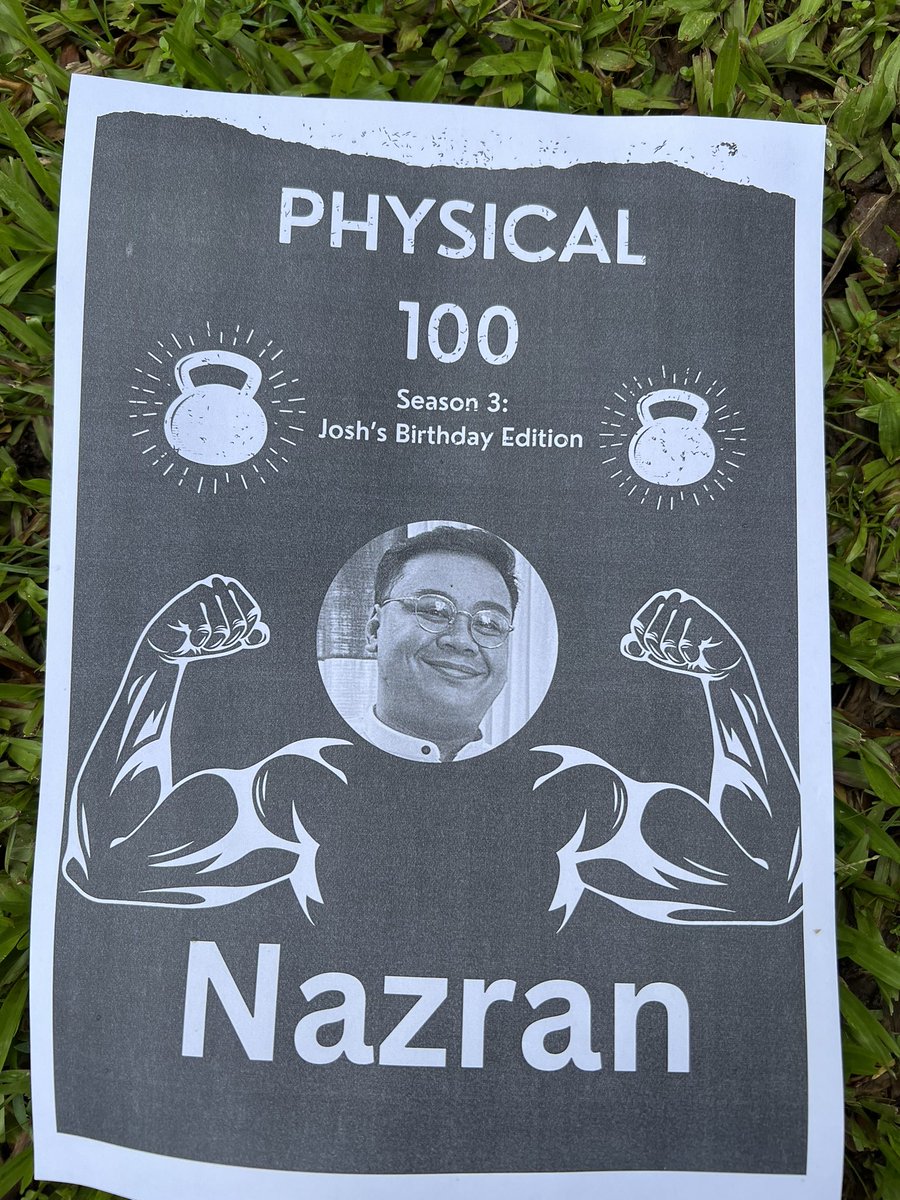 I woke up early this morning for a good friend’s birthday with the theme of Physical 100

I thought it’s just a fun theme and we will chill

I was wrong. We are ACTUALLY doing Physical 100

Wrestle. Tug of war. Squat and burpee endurance. Sprints. Duck walks. I’m ded