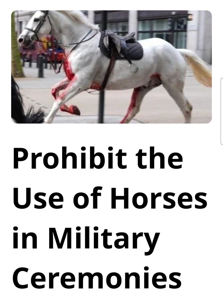 Please sign Rt urging our military institutions to stop using horses in their ceremonies! Thanks 🙏 Petition link 👇 change.org/p/prohibit-the…