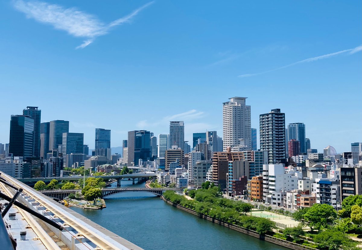 新緑の中之島！
大阪を代表する都市景観！
