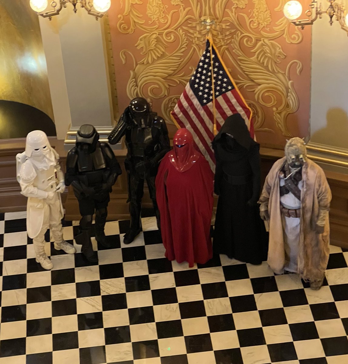 The State Capitol is always full of visitors… but May the 4th brings a few unusual characters. #Maythe4bewithyou #California #StateCapitol #StarWars