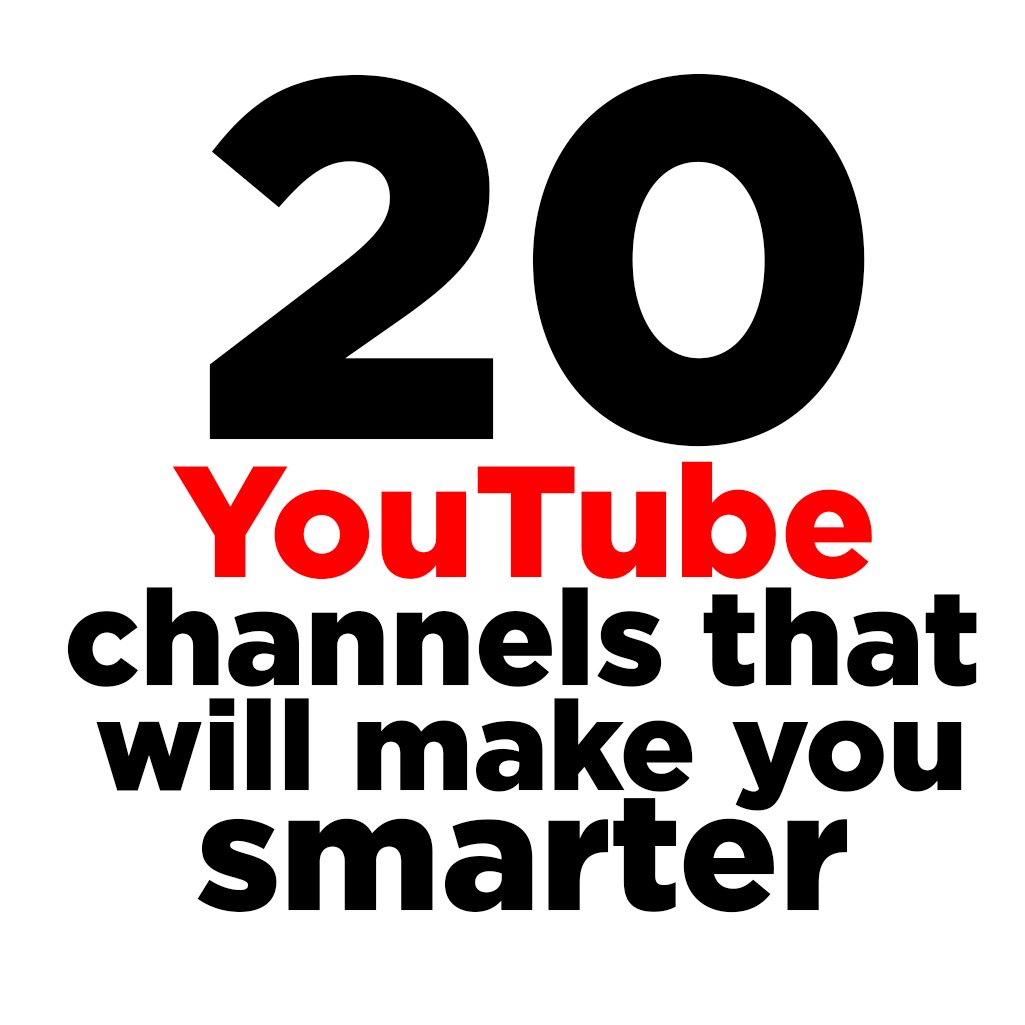 20 YouTube channels that will make you smarter 🧵