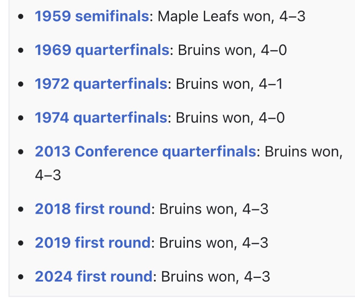 Leafs will get Boston in 2059