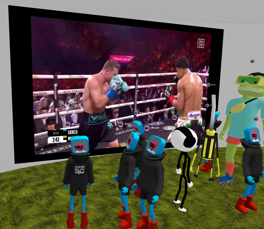 watching the fight with the gang📺 watch here: oncyber.io/mofi