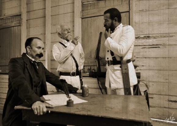 5 da Mayo de 1895, Reunión de la Mejorana, encuentro histórico de Marti, Gómez y Maceo #CubaViveEnSuHistoria #UnidosXCuba