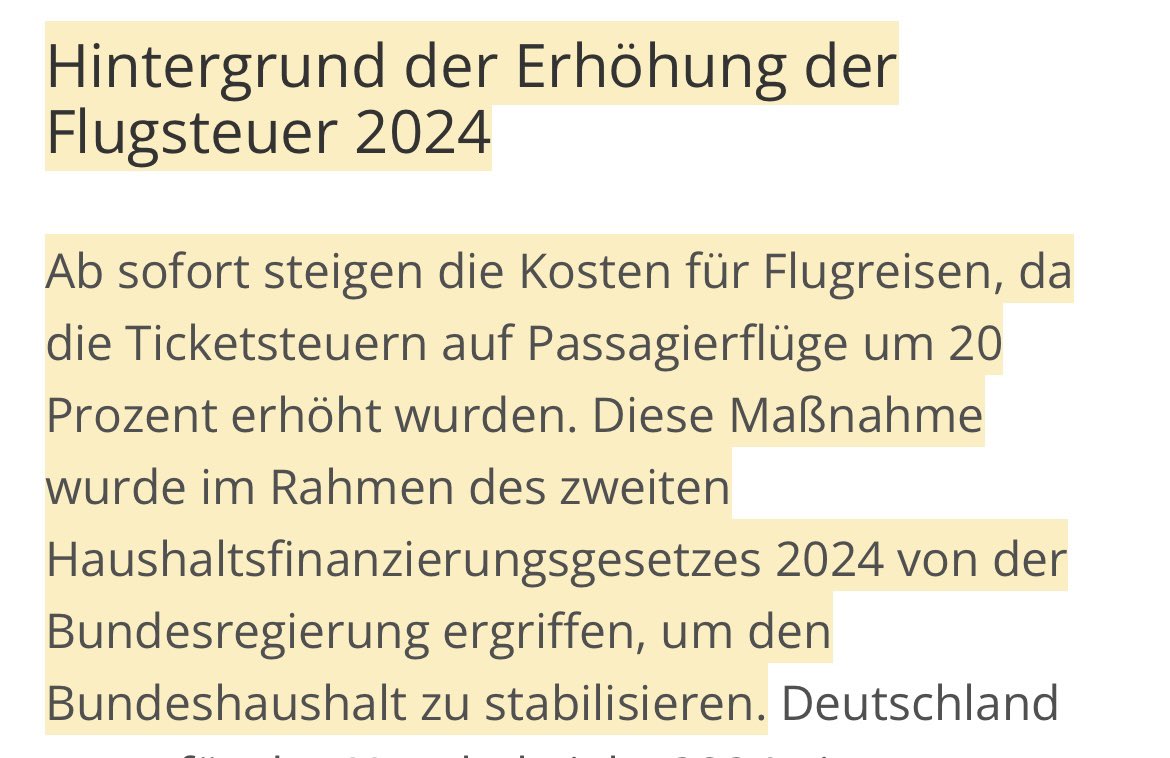 Die #FDP und ihre Steuererhöhungen.

Die Ticketsteuer, wurde zum 1. Mai um satte 20 Prozent (!) angehoben.

Das Ausland greift sich nur noch an den Kopf, die Wirtschaft leidet weiter und Urlaub weiter weg ist eben nicht für jeden drin. Was kümmert‘s die Ampel.