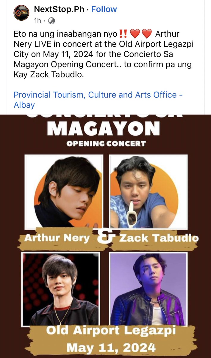 Yay! Arthur Nery and Zack Tabudlo ✨ See youuuu. ✨🎶🎵