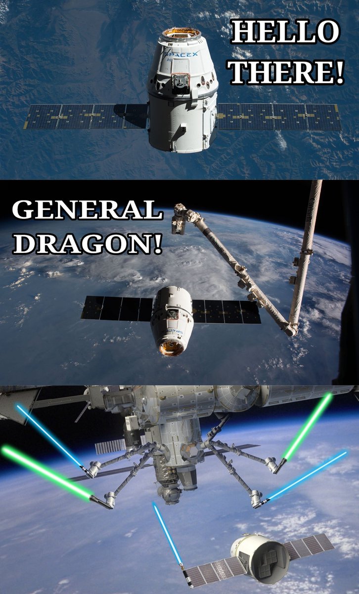 That's no space station... 😳 Dragon 1 retired in 2020, but #Maythe4thBeWithYou @SpaceX and @Space_Station 🐉 @elonmusk