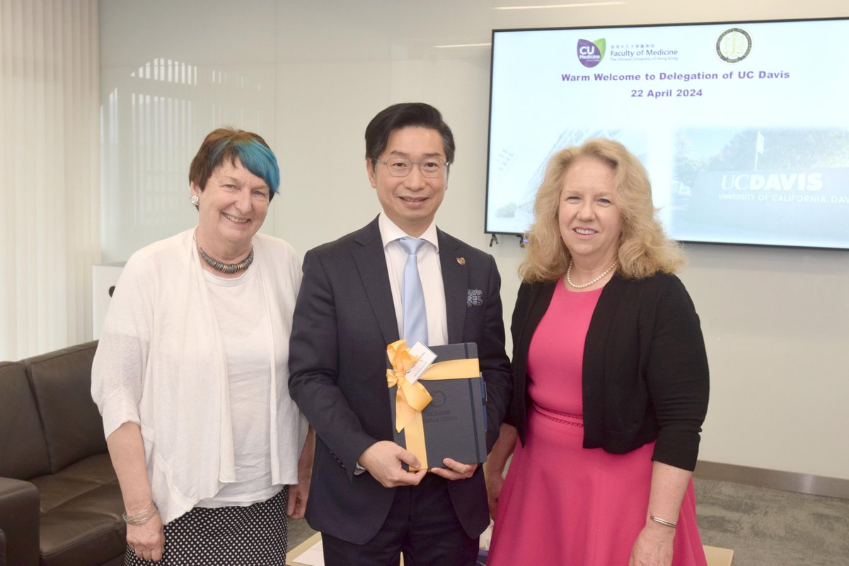 Our warmest welcome to Mary Croughan, Provost and Executive Vice Chancellor; and Joanna Regulska, Vice Provost and Dean of Global Affairs from @ucdavis for their visit to @CUHKMedicine. During the meeting, we engaged in fruitful discussions regarding the strategic priorities