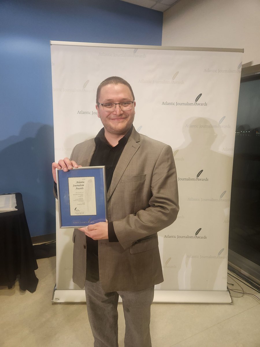 Tonight I was very honoured to receive a silver Atlantic Journalism Award for breaking news in the audio category. Congratulations to our incredible VOCM News Team who received  silver & bronze awards, and all my other incredible media colleagues. Keep up the great work :)