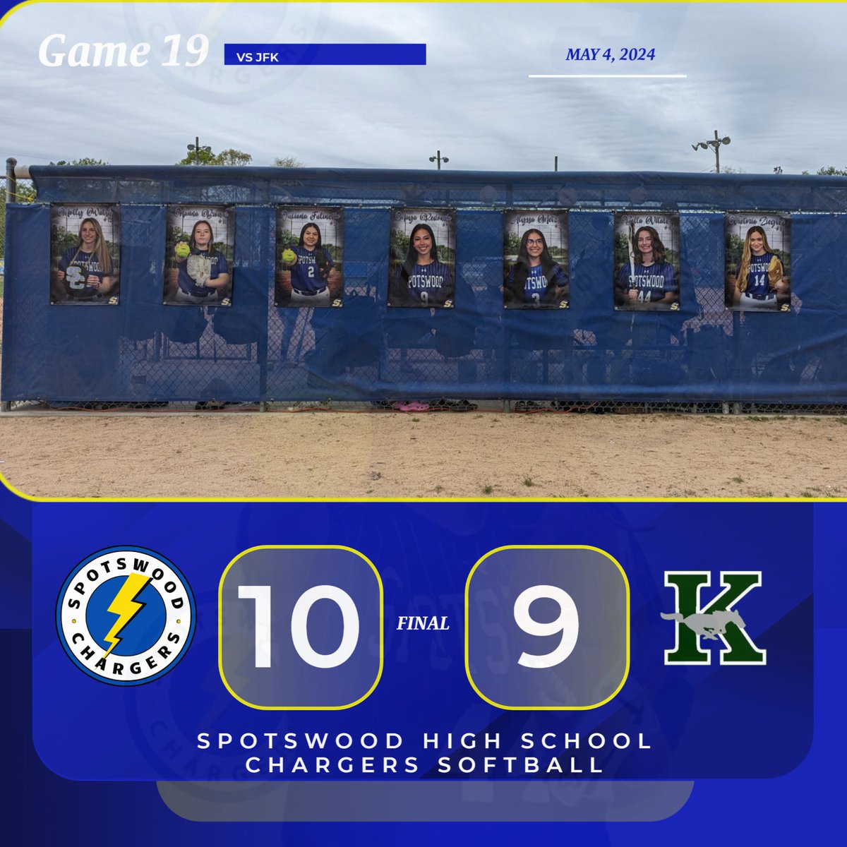 Gabrielle Hill smacked a home run for Spotswood, which survived a six-run rally in the seventh inning to earn a 10-9 victory over JFK on Senior Day Hill went 2-for-4 with two RBI to help Spotswood win its seventh game in the past eight. highschoolsports.nj.com/game/917165