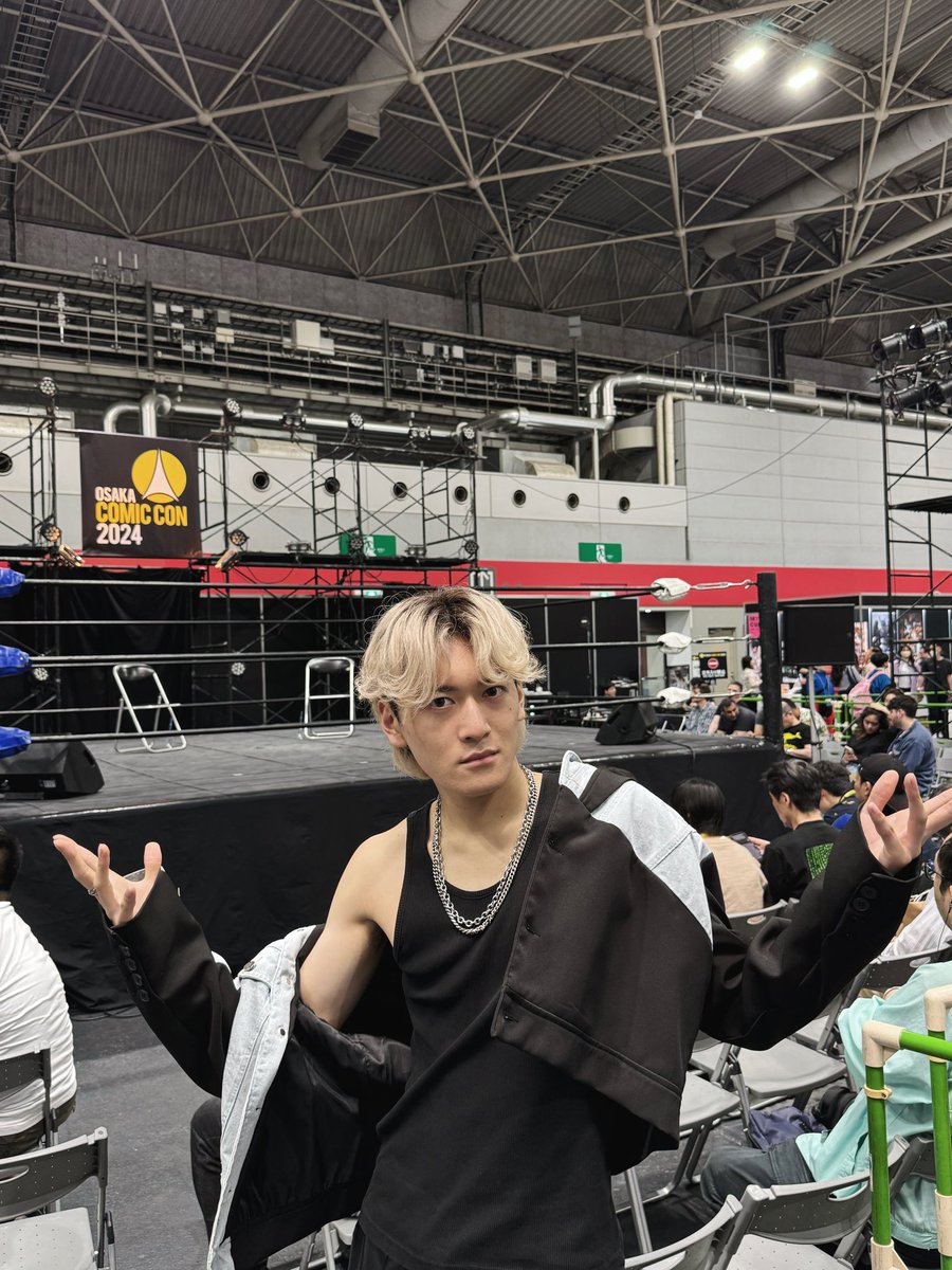 「OSAKA COMIC CON 2024」 格闘技が好きな自分にとってリングの上でのライブは新鮮で嬉しかったです✊ 初めて見てくれた皆さんもありがとう🙏 #OsakaComicCon2024 #大阪コミコン #2x2x #ryuku