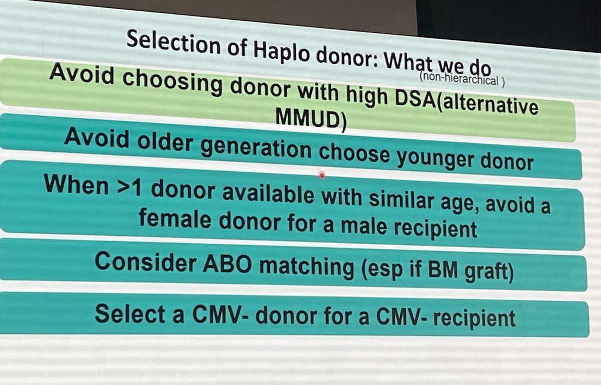 #UdayPopat shares ⁦@MDAndersonNews⁩ approach on how to choose Haplo donor for PTCy platform for patients with leukemia 

#ISBMT2024 #ISBMT24