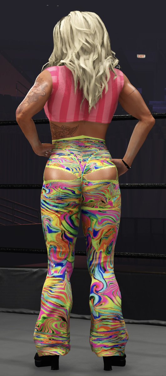 💚🩷🩵💛 #OOTD #WWE2K24 #PlayStation5 #OCWFED #Bimbo