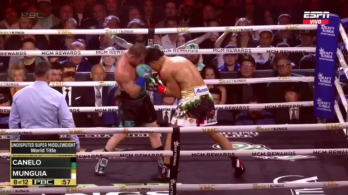 R8: ¡Despierta Jaime Munguía! Acelera el tijuanense con mayor velocidad, Canelo apuesta con el uppercut. 🔥 EN VIVO 🔥 por #ESPNKnockOut 📺 @StarPlusLA #CaneloMunguia