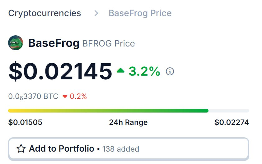 New #airdrop: BaseFrog (Listed & Random 1000) Reward: 200 tokens (~$4.5) Market: Coingecko, Uniswap Distribution date: May 25th 🔗Airdrop Link: t.me/BaseFrogAirdro… Listed on: coingecko.com/en/coins/basef… Introduction: BaseFrog is a decentralized MEME token on Base that is…