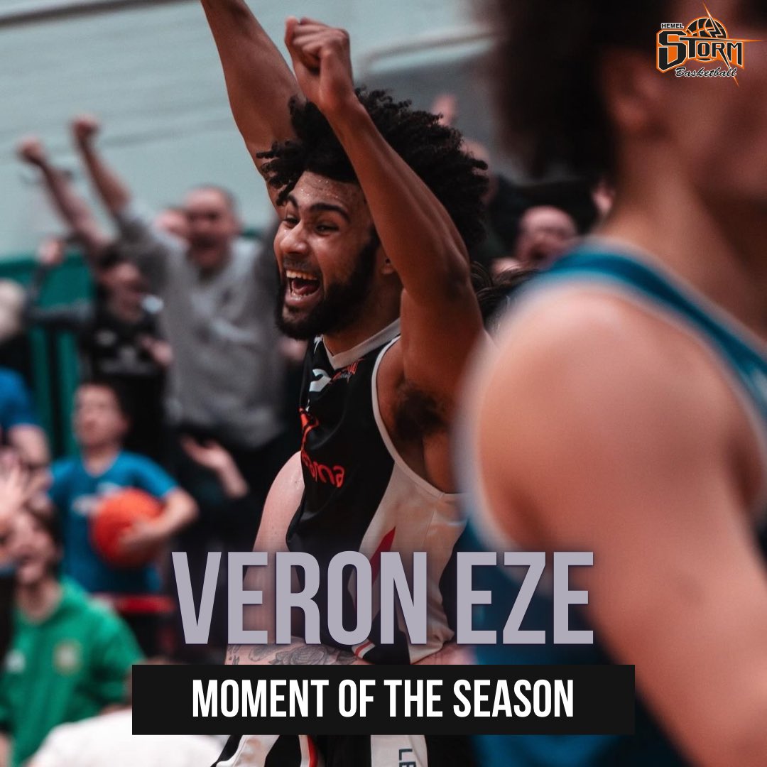 🏆 | 2023/2024 season award winners announced! For our third award, Veron Eze won Moment of the Season 👊 Read full article here ⬇️ stormbasketball.net/20232024-award…. #ItsStormSeason⛈️