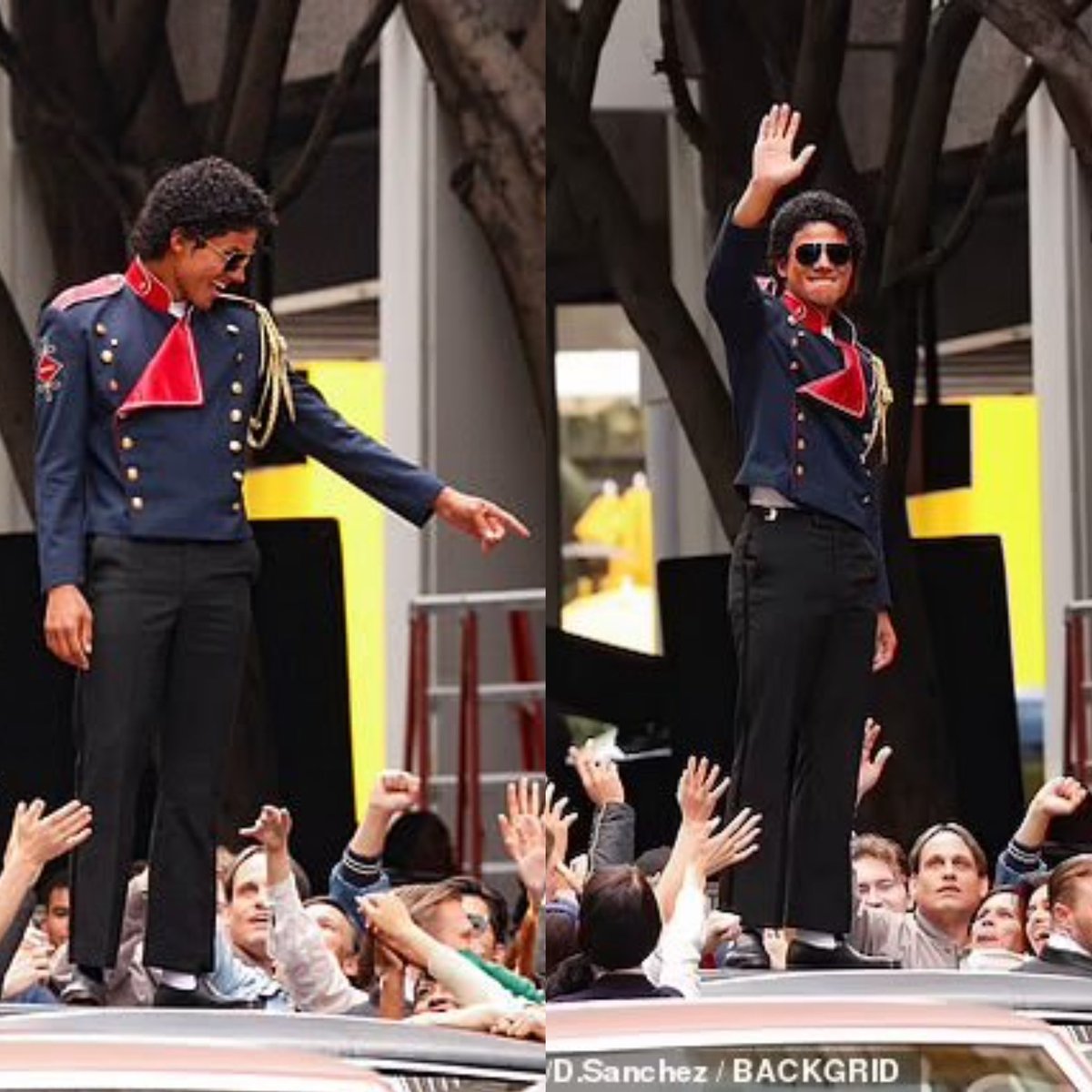 Yall the HAND GESTURE AND LIP BITE?? 

Yea that’s Michael Jackson right there😭#MichaelMovie