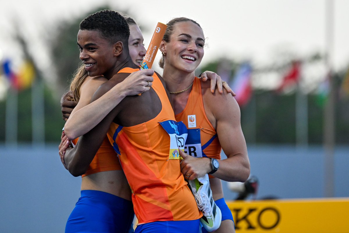 QUALIFIED! 😍🇫🇷 De 4x100 meter vrouwen en de 4x400 meter gemengd hebben zich gekwalificeerd voor de Olympische Spelen in Parijs. De drie overige teams gaan morgen op voor herkansing. 🔥 #WKestafette