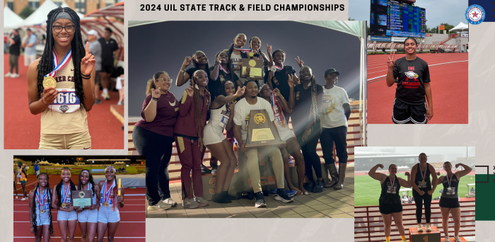 STORY: Humble ISD girls shine in Austin - @scgirls_tf 3rd overall; 4x200 sets school record, @MadisynJackson0 new PR & bronze, @BriRivers11 takes gold - KPHS @CourtneyD_TX takes bronze in shot put; AHS @JayKimblethrows takes silver in discus READ: bit.ly/3QxdIua
