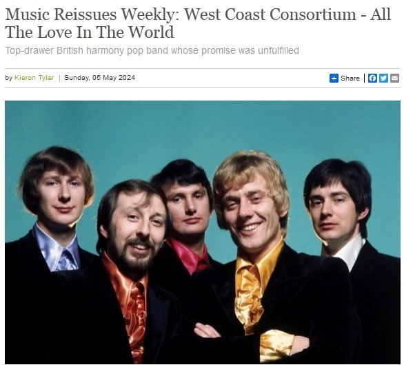 UK harmony poppers West Coast Consortium never fulfilled their potential. The full story is told by @CherryRedGroup’s All The Love In The World: Complete Recordings 1964-1972.  I’ve looked at it today for @theartdesk: theartsdesk.com/new-music/musi…