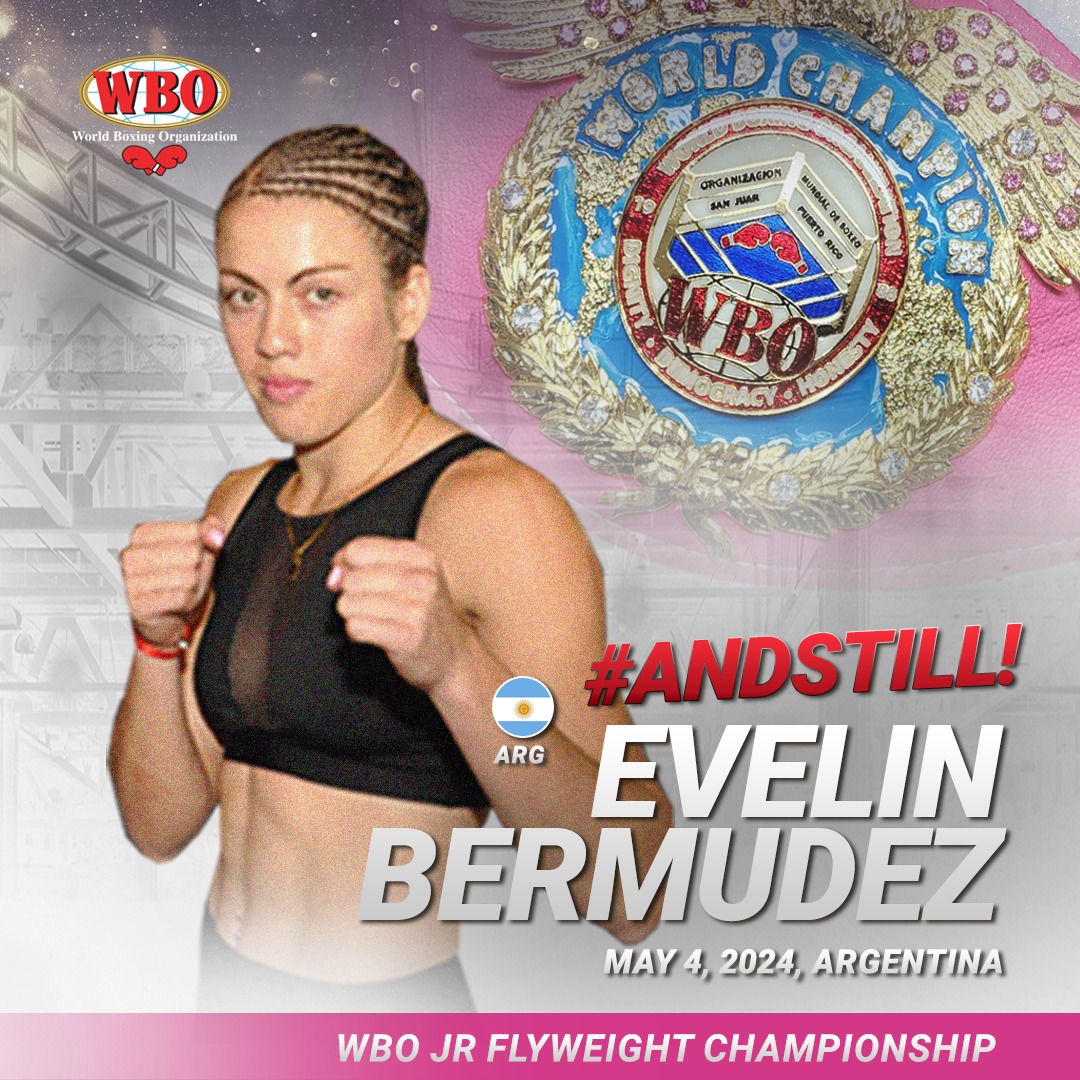 Congrats to Unified WBO Jr. Flyweight Champion 🇦🇷 Evelin 'La Princesita' Bermudez, who defeated 🇲🇽 Jessica Basulto Salazar, via 8rh round TKO at legendary Luna Park in Buenos Aires, Argentina 🇦🇷