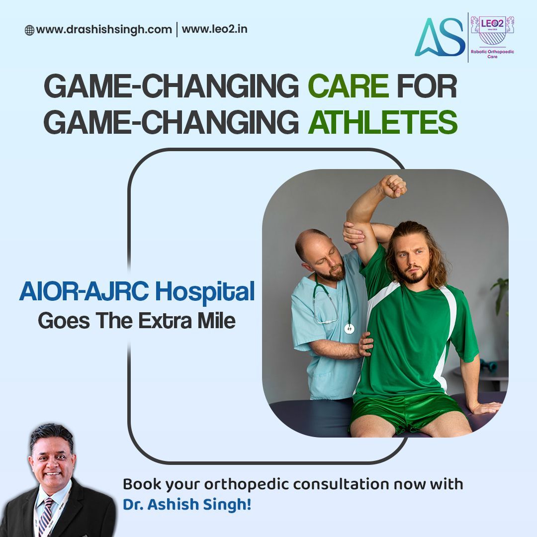 Elevating Athletes to New Heights: AIOR-AJRC Hospital Delivers Game-Changing Care with Every Step. Book an Appointment with a World-Renowned Orthopedic Surgeon. Dr. Ashish Singh: +91 8448441016 WhatsApp Connect : +91 8227896556 Top Orthopedic Specialist in Patna.