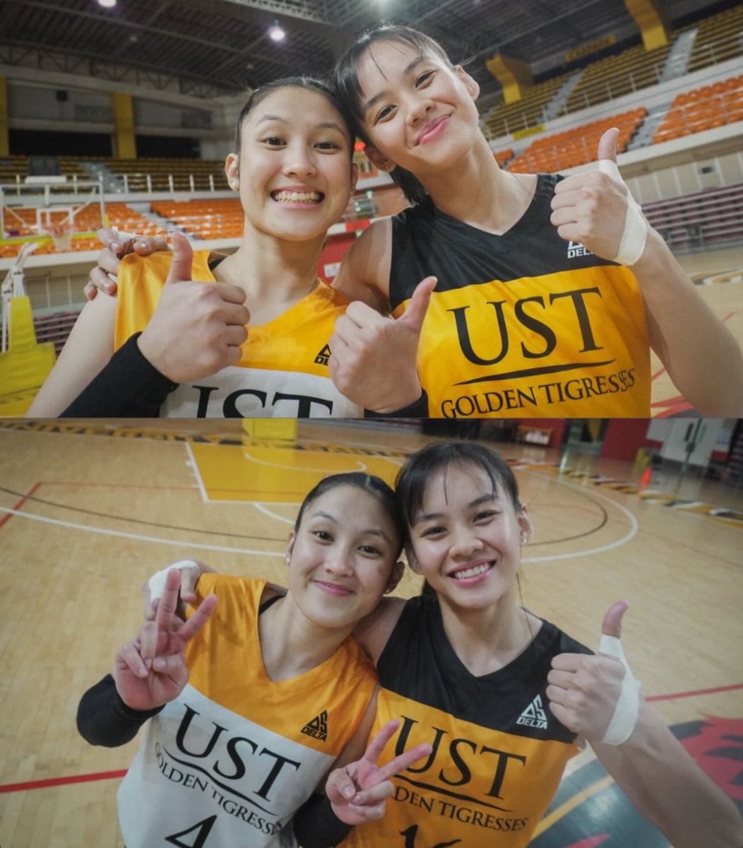 blissathaze's tweet photo. a huge goodluck din for these two backbones of UST WVT, Cassie &amp; Detdet who will play a crucial part for the team's offense &amp; defense guide their steadiness, composure &amp; calmness all throughout the game kapit lang girls, kaya niyo yan! 🙌🏻 https://t.co/3w74bNSqYh