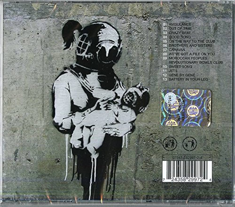 Released today in 2003, Think Tank with incredible artwork by Banksy. Which track are you loving most right now?

#blur #Banksy #DamonAlbarn #AlexJames @DaveRowntree #GrahamCoxon #NormanCook @FatboySlim @WilliamOrbit