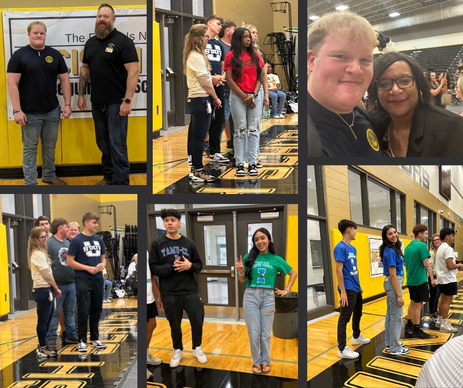 It made my heart so happy to be able to attend @SeguinHSTx Decision Day. I am #MatadorProud of all our students. #1Heart1Seguin #ItTakesAVillage 🤗💛