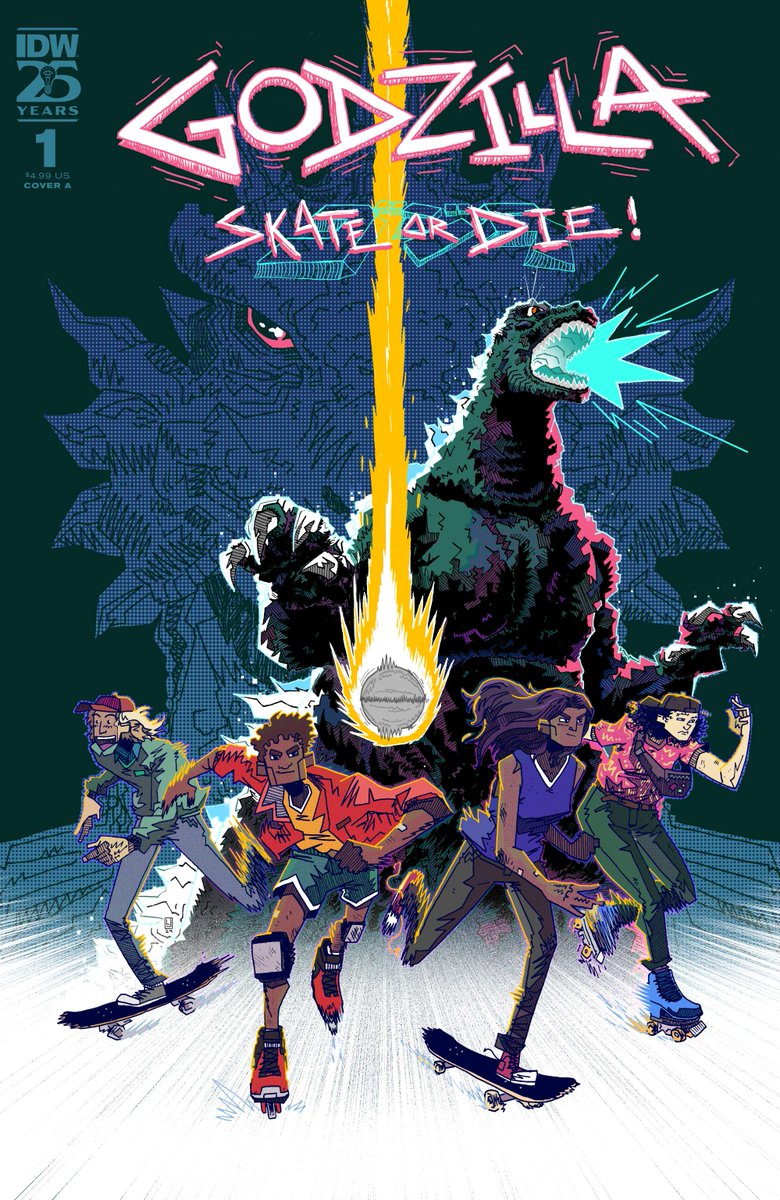 Today's the FOC for #GodzillaSkateorDie #1! Australian skater punks rolling into an epic Kaiju showdown, between Varan the Unbelievable and Godzilla the King of the Monsters, to save their dinky DIY skatepark! #comics #newcomics #skating #Godzilla