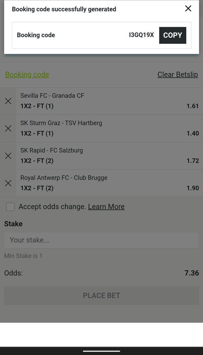 We thank God for another day
Let's try once again
4 sheets for grabs
Play/edit where you see no fit
Use 20% of your account balance
Let's win or lose together
#betpawa