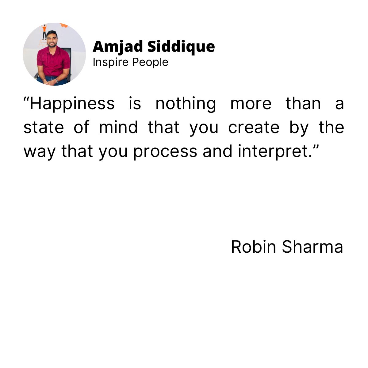 Learnings From My Reading Journey 📖               

What do you think? 🤔 please share your thoughts 💭, Thank you!

The Secret Letters of the Monk Who Sold His Ferrari 
Robin Sharma

For more updates follow - @amjad__siddique  

#readingbooks #education #amjadsiddique