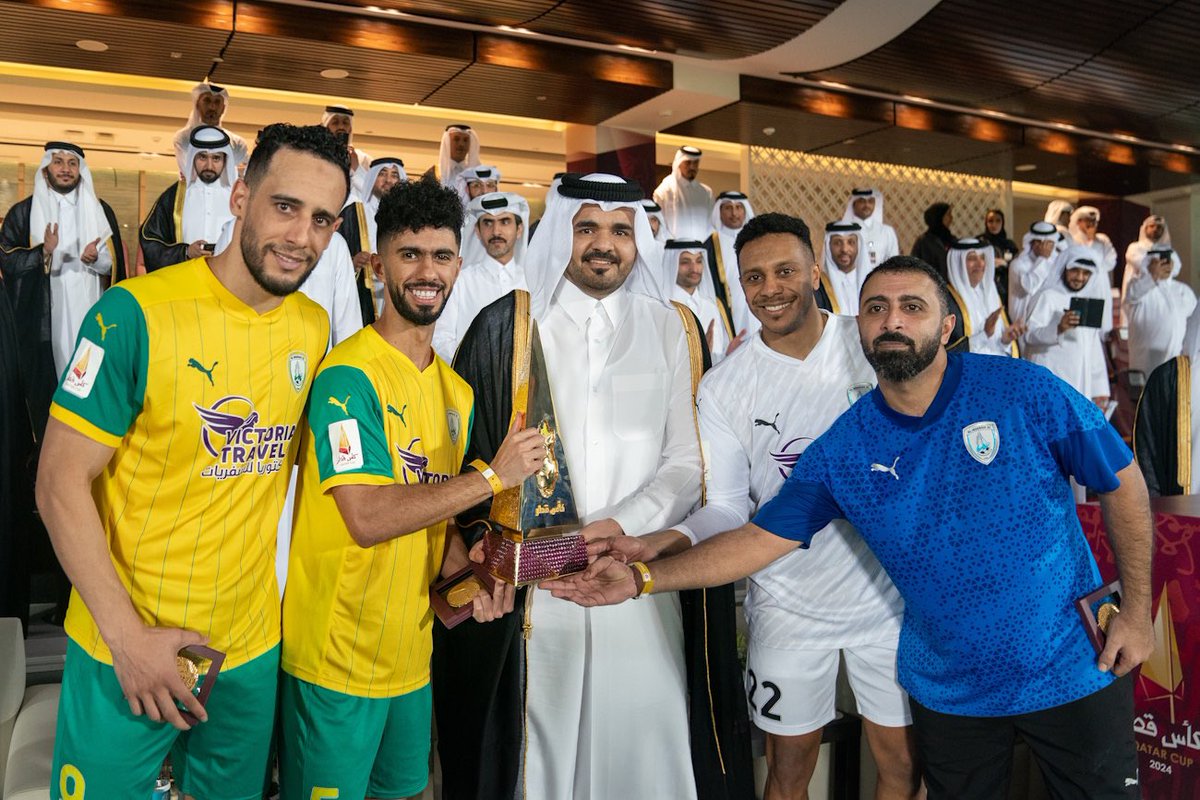 USFQTR's tweet photo. مبروك لنادي الوكرة الفوز بكأس قطر والقادم افضل ان شاء الله 

#كاس_قطر 
#نادي_الوكرة https://t.co/aDFshqBlOa