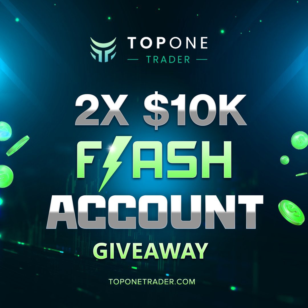 -🎁TOT GIVEAWAY ALERT🎁

In collaboration with @TopOneTrader , I will be giving out a 2X $10K evaluation account to 3 random followers.

Criteria to win;
1️⃣Follow: 
@TopOneTrader || @1MrGold1 || @OkShazir 

2️⃣Follow: @GoldTrader02 || @ictwizard_ || @gbutemu 
3️⃣Like ♥️ share♻️ and…