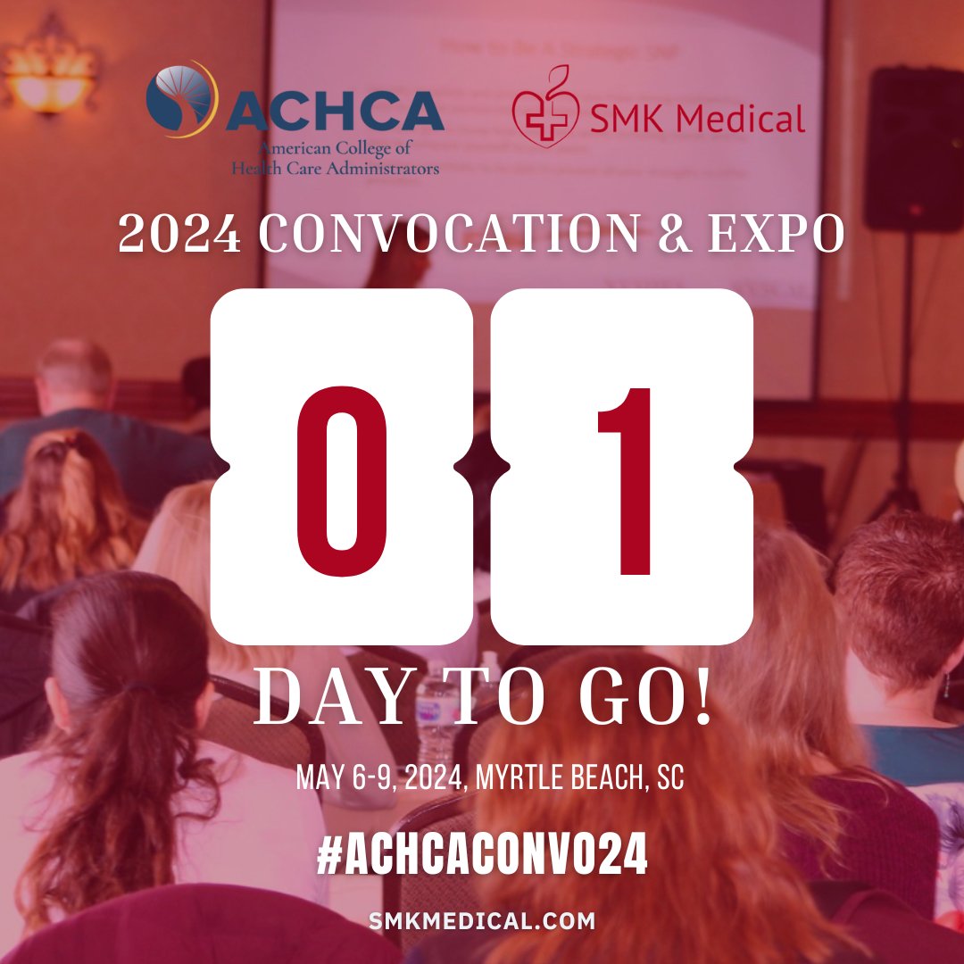We can't wait to see you at the ACHCA 2024 Convocation!

At SMK Medical, we're here to support your facility's success every step of the way.

See you tomorrow at #ACHCAConvo24! 

#SMKMedical #HealthcareNetworking #Leadership #Nurse #Team #ACHCA