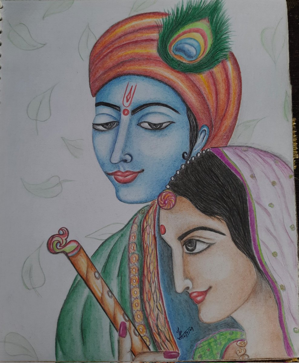 ମୋ ରଙ୍ଗ ତୂଳୀରୁ 🖌
ରାଧେ ରାଧେ 🙏❤️✨️

My Artwork ✍️ 🎨 
@aesthete_jp 👩‍🎨

#ArtistOnTwitter #radhakrishna