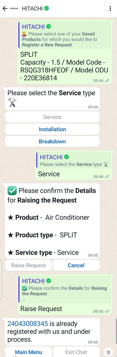 @HitachiAirConIn I had booked a complain for attending my New Hitachi AC. Already 4 days gone no revert from your side.
You people need to increase speed of your working.
Is the company waiting for the free service period to pass?
@Hitachi