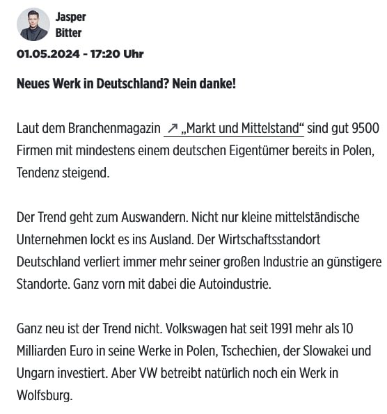 Merkwürdig, die #AfD ist doch gar nicht in Regierungsverantwortung😉

Das #Gruene 'Wirtschaftswunder'…