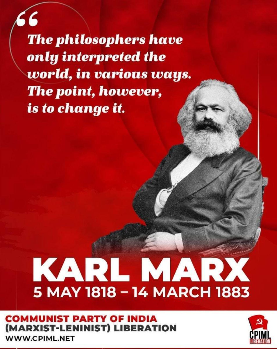 In a world marked by growing inequality, environmental degradation and climate crisis, his deep insight continues to inspire our quest for an emancipated humanity celebrating  life free of exploitation and in harmony with nature. Salute Karl Marx on his 206th birth anniversary.…