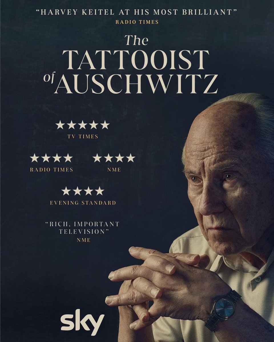 ‘Rich, important television’ ‘Beautifully acted’ tattooistofauschwitz_official with our ⁦@KatieBernstein⁩ starring as Golde cast by #kellyvalentinehendrycasting ⁦@skytv⁩ @synchronicityfilms #thetattooistofauschwitz @heathermorrisauthor.