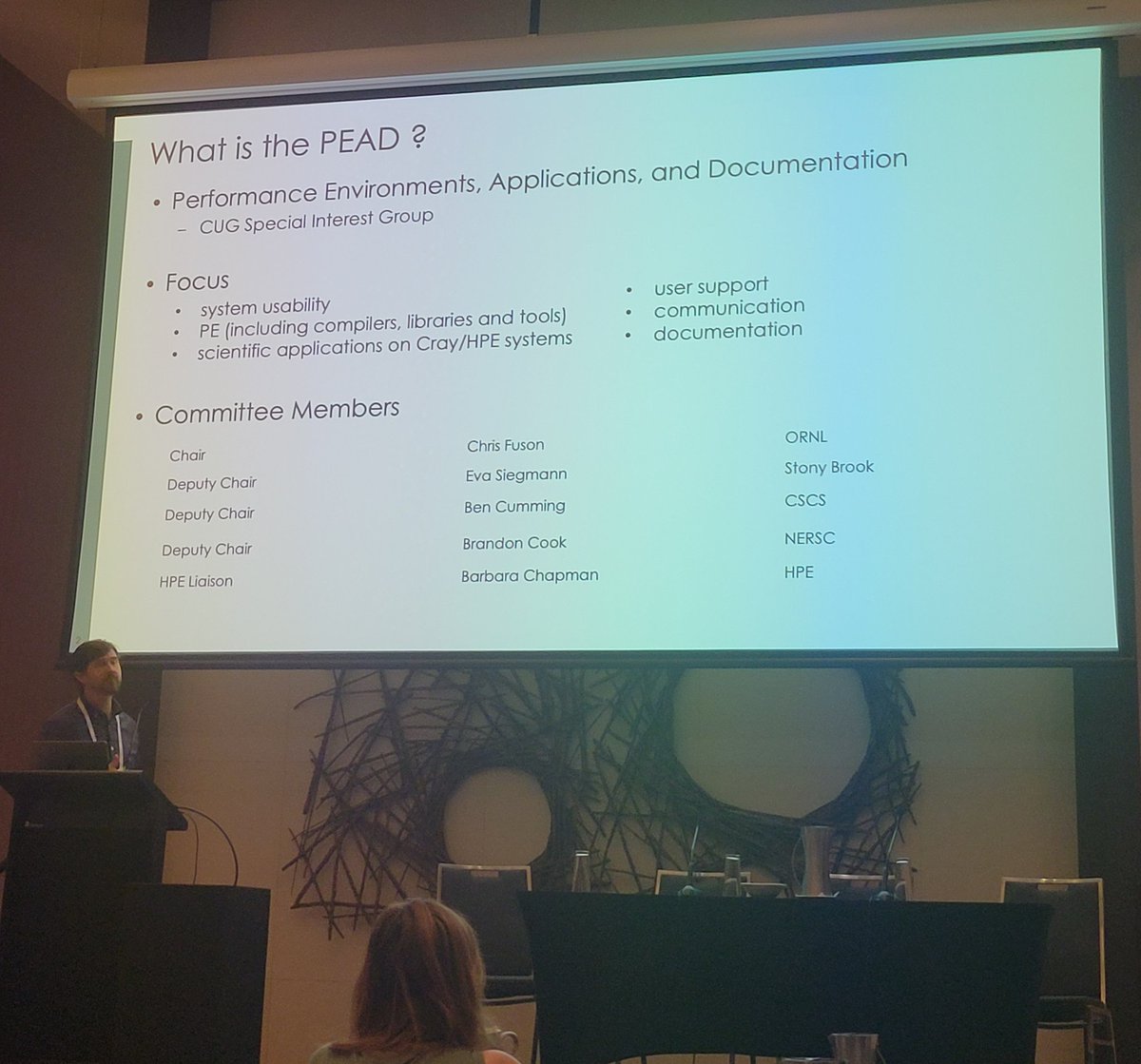Chris Fuson from <a href="/OLCFGOV/">OLCF</a> kicks off the <a href="/CrayUserGroup/">Cray User Group</a>   Programming Environments, Applications, and Documentation SIG session at #CUG2024