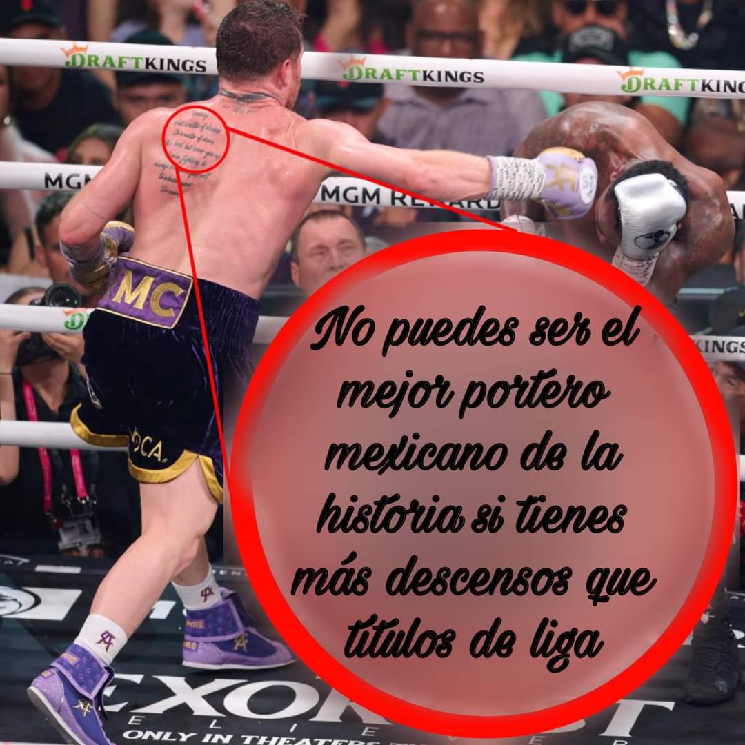 Uliseschiva100's tweet image. Bueno.. Almenos ya sabemos lo que doce el tatuaje que trae el canelo.. 
Y no es la cara de un Morro que no es suyo..