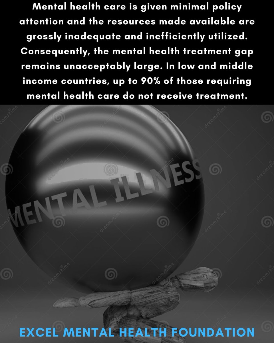Insufficient and poorly allocated resources results in a significant unmet need for mental health treatment!
#MentalHealthMatters
#Mentalhealthawareness
#SayNoToStigma
#StigmaKills
#Selfcaretips
#Suicideprevention
#worldhealthorganization 
#unicef 
#cdc
#undp 
#unodc 
#iom