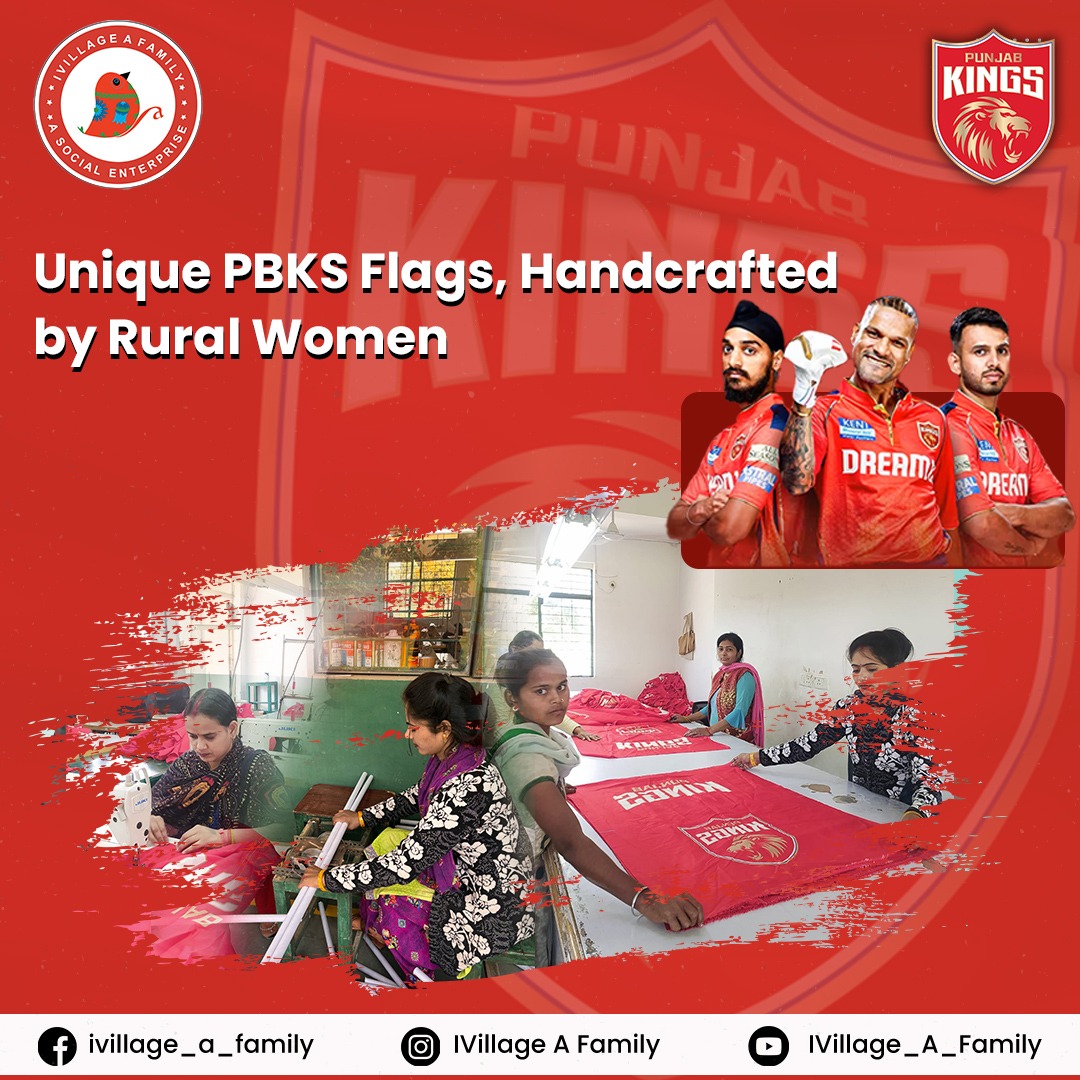 Cheering on the Punjab Kings for their today's match! Introducing our Punjab Kings Flags, crafted by talented rural women at IVillage, promoting team spirit! Each purchase supports women's empowerment & rural development.
#PunjabKings #EmpowerWomen #pkbs #IPL2024  #Champions