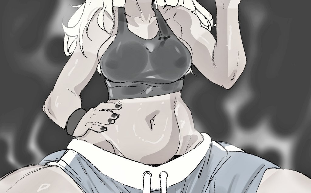 ToLargeToHandle's tweet image. Geuh, even without all that extra weight of having massive breaths tomoko could barely even do one...