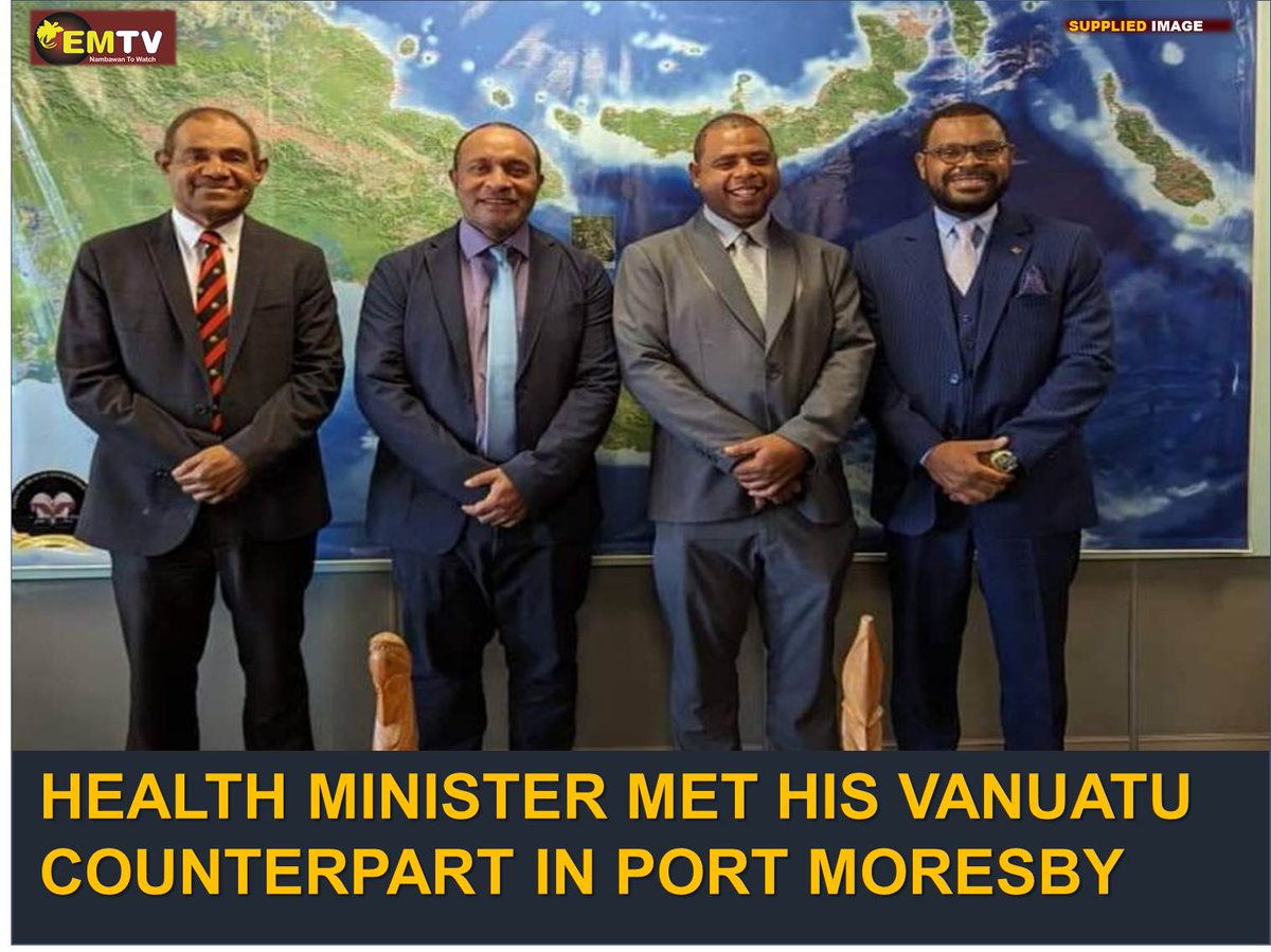 Health Minister Dr. Lino Tom met with his Vanuatuan counterpart recently in Port Moresby. Read more on: emtv.com.pg/health-ministe… #EMTVOnline #EMTVNews