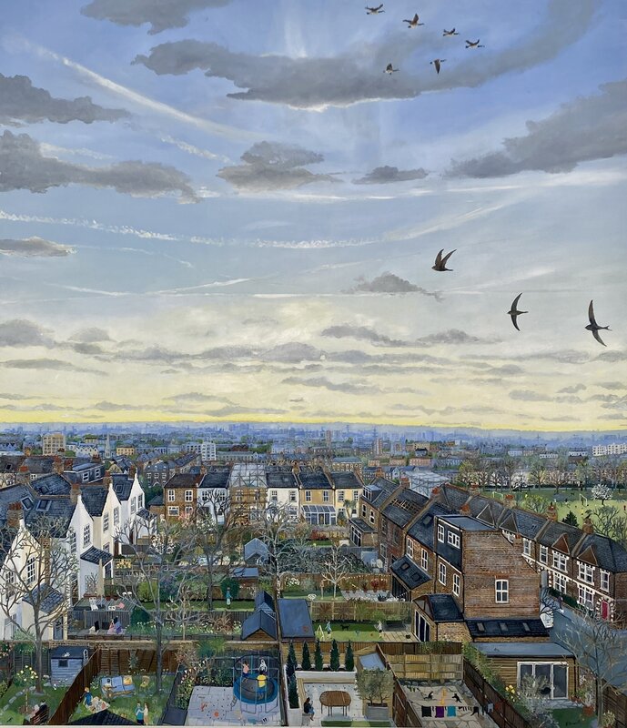 'Rooftops' by UK painter Emma Haworth #WomensArt
