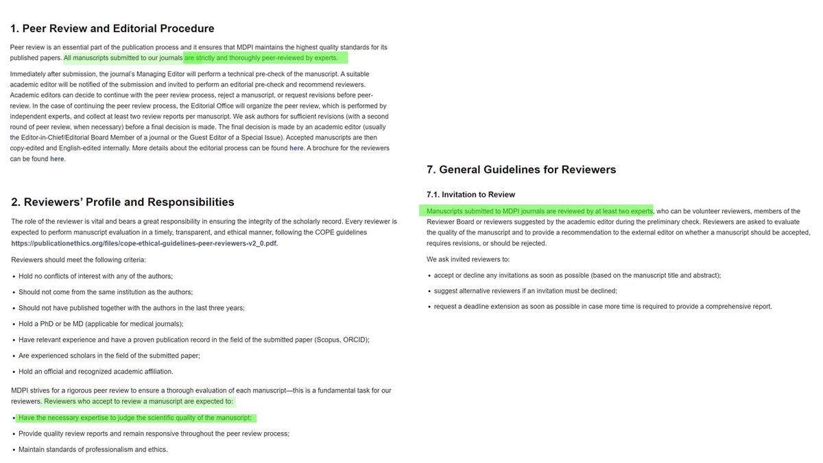 🚨🚨 #IamNOTanExpert #PeerReviewQuality? @Bioeng_MDPI Round 1 – Reviewer 3 (Anoymous) “I am NOT an expert in ALL THESE research areas” mdpi.com/2306-5354/11/4… This contradicts @MDPIOpenAccess declared policy about peer review web.archive.org/web/2024022504… (archived 25/2/24)