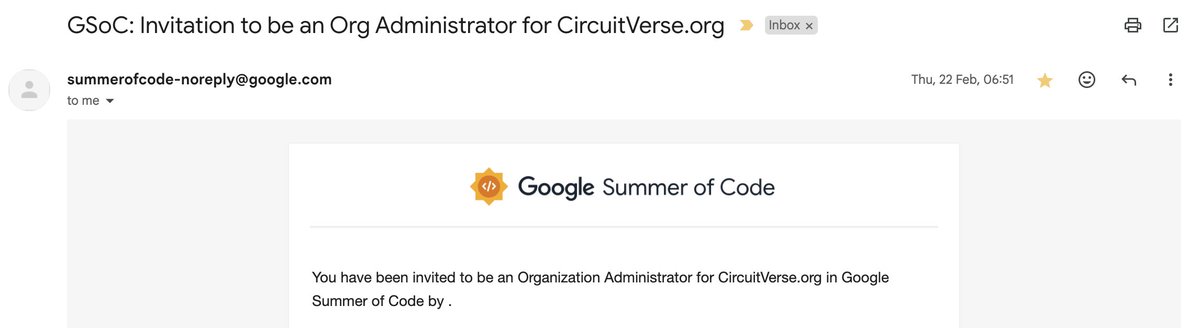 vedantj_03's tweet image. I will be participating as Org Admin in Google Summer of code'24 at @CircuitVerse. Will be mentoring 3 projects 🚀.
....... -> 2021(rejected) -> 2022 (contributor) -> 2023 (mentor) -> 2024 (Org Admin) -> .......
#opensource #gsoc #googlesummerofcode #tech