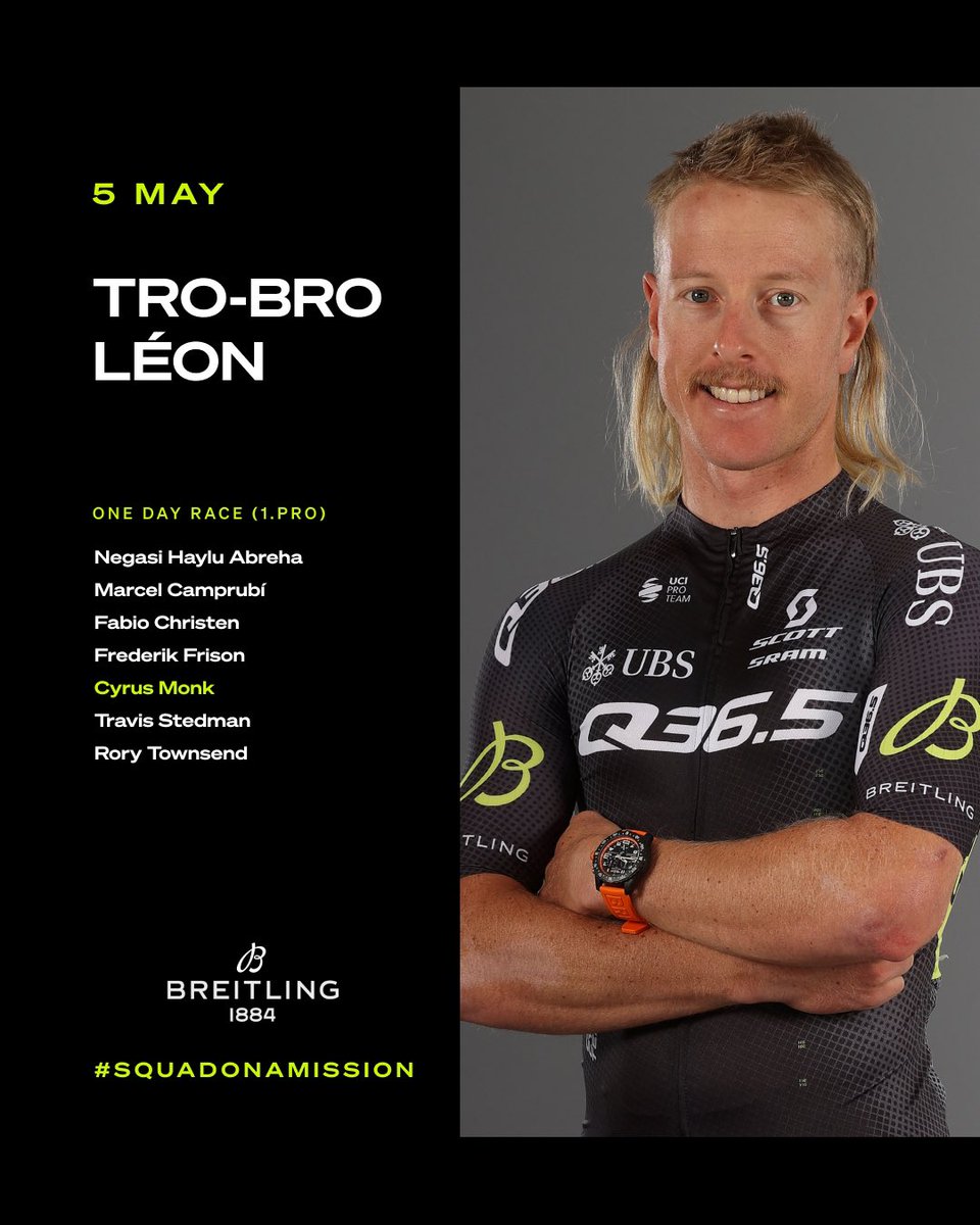 🇫🇷 #TroBroLeon

🇮🇪 @Rory_Townsend1 replaces 🇮🇹 Alessandro from yesterdays race. 

Here is our #SquadOnAMission to take on @trobroleon 👍

Race starts at : 11:55 CET 

#RacingTheFuture